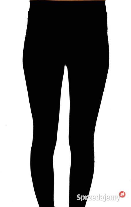 Czarne spodnie leginsy legginsy HM dżety bokach H&M Spodnie Toruń sprzedam