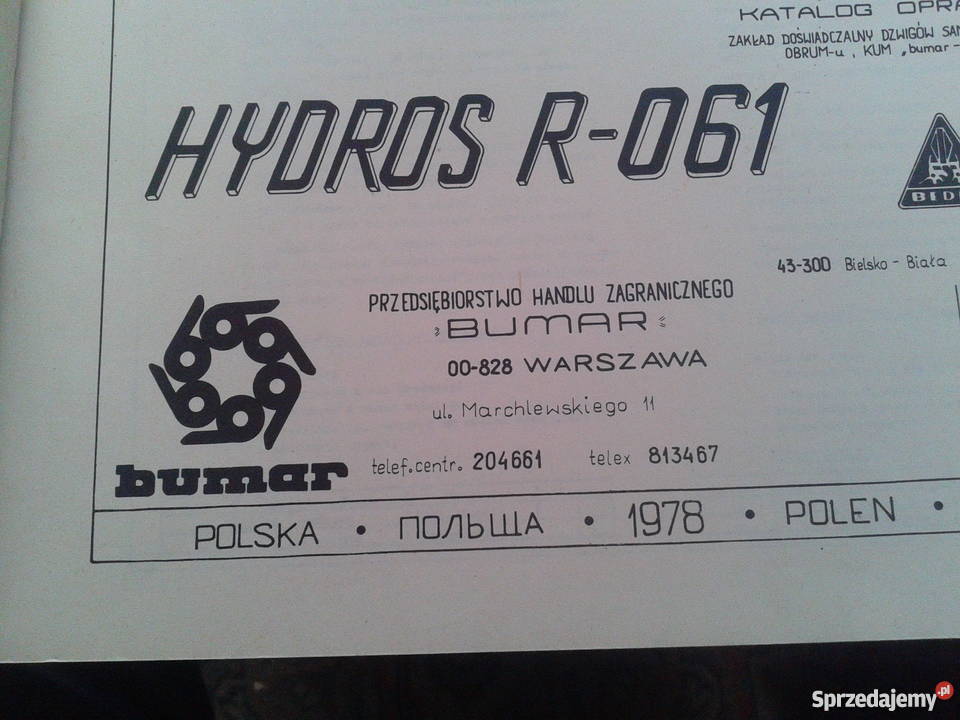 Zuraw samochodowy HYDROS R0601 katalog czesci nie Bielsko-Biała