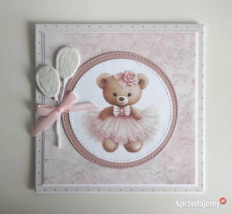 Kartka ręcznie robiona na Narodziny urodziny z Łódź sprzedam