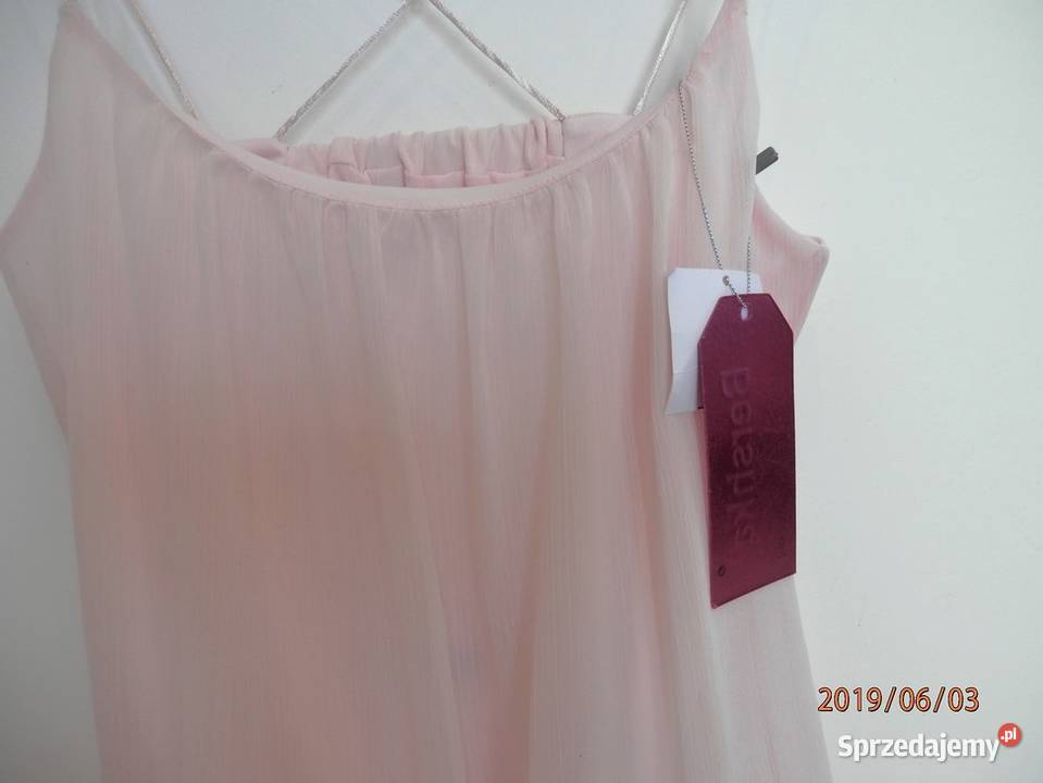 Bluzka Body Modne Plecy Pudrowa Top Bershka Nowa podlaskie Łomża