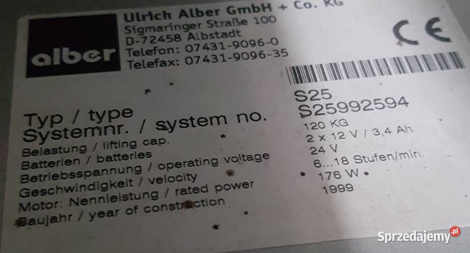 schodołaz kroczący Alber Scalamobil S25 Rzeszów