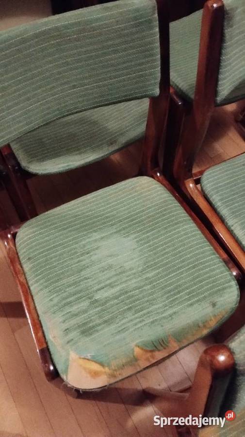 krzesło krzesła komplet 6 krzeseł hałas PRL Krzesła Poznań