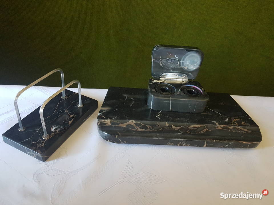 Kałamarz przedwojenny marmurowy lata 20 ubigłego Tarnowskie Góry