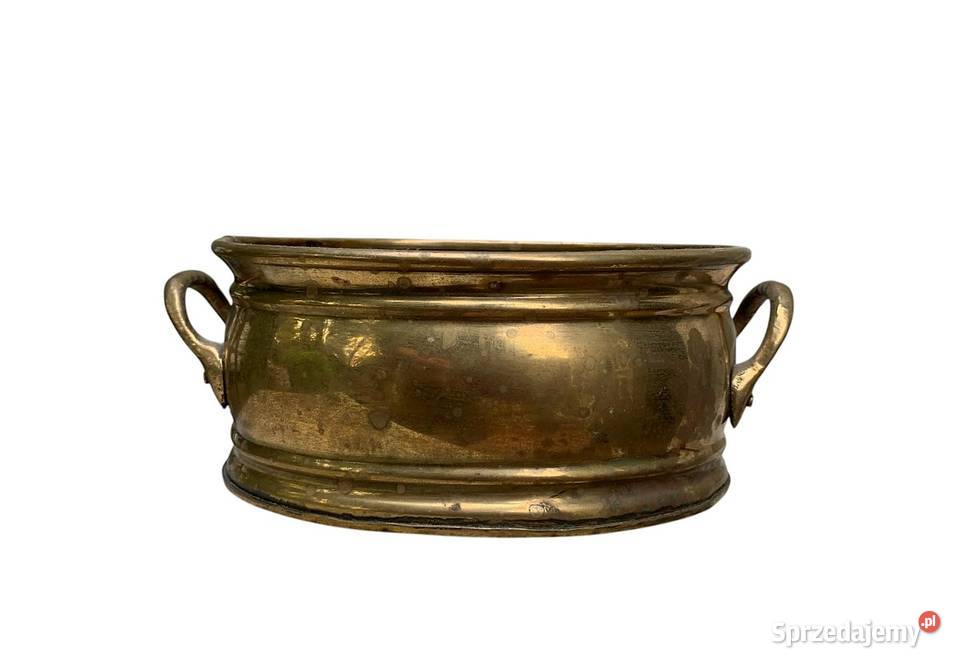 Miedziany owalny garnuszek Warszawa