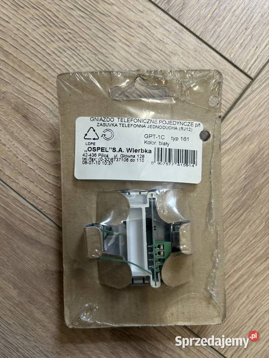 Gniazdo telefoniczne pojedyncze marki OSPEL Lubartów