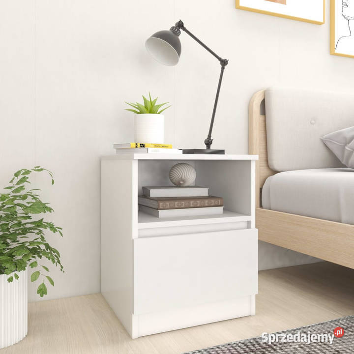 Szafki nocne 2 białe 40x40x50 materiał Warszawa sprzedam