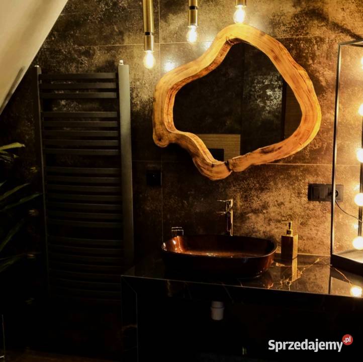 designerskie lustro z drewna naturalnego do podkarpackie Rzeszów