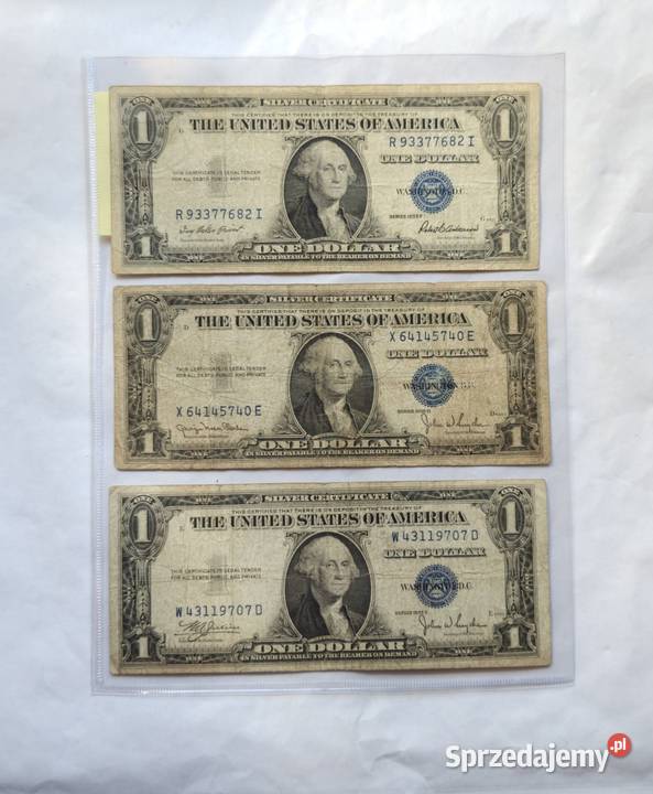 O 4 USA 1 Dollar Silver Certificate 1935 3 Ostrów Mazowiecka sprzedam