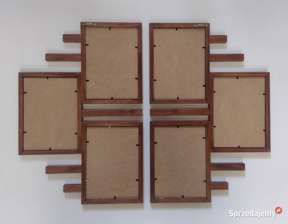 Drewniana Multirama Ramka na 6 zdjęć 15X21 śląskie Katowice