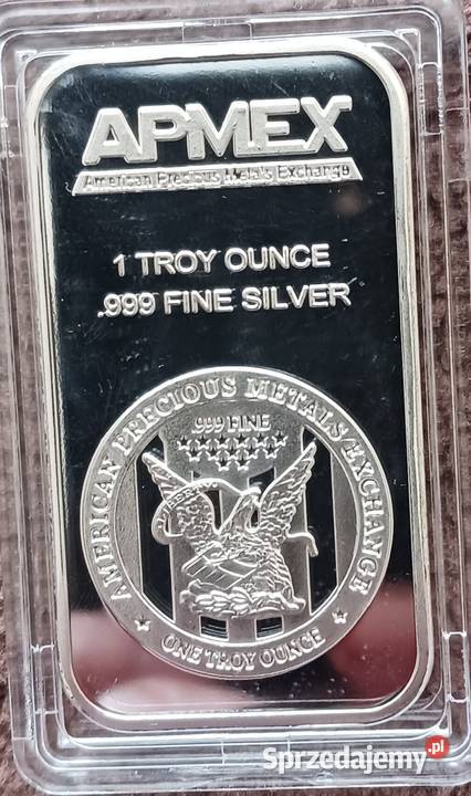 Sztabka srebra USA APMEX1 Oz trojańska 0999 Pozostałe Konin