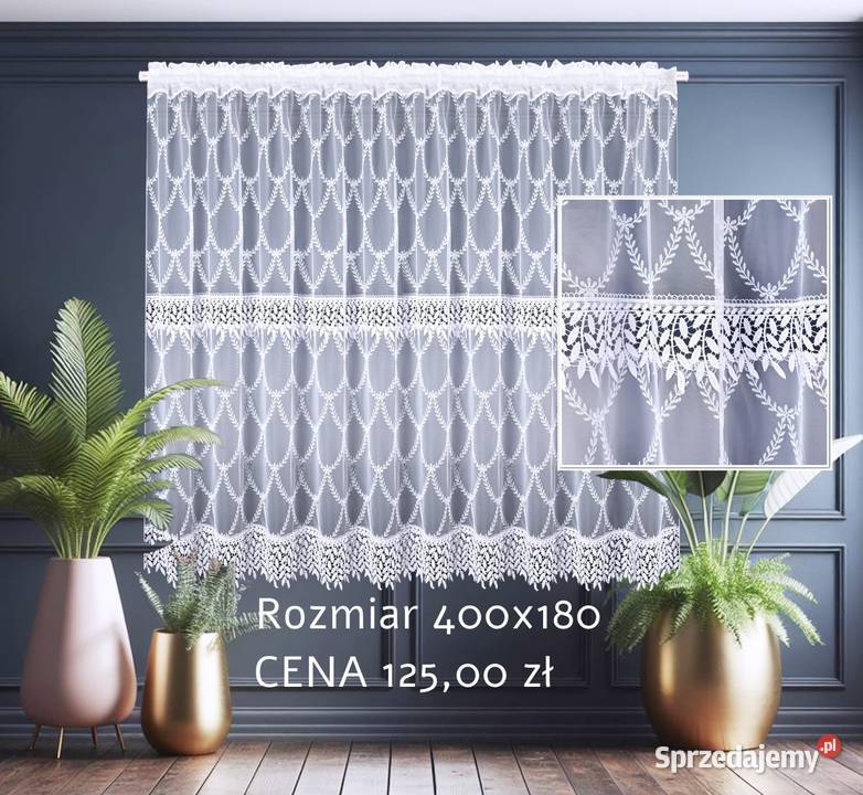 Firana 400x180 markizeta gipiura Firanki Gotowe Firany Zgierz