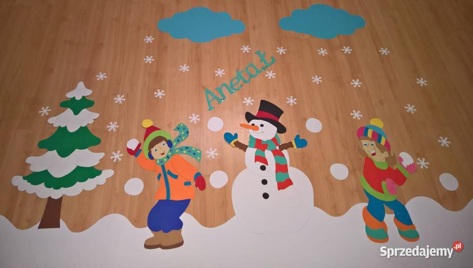 Dekoracje zimowe wielkoformatowe z brystolu Ryki