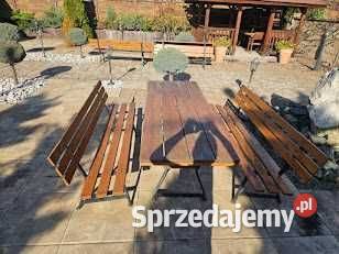 Stoły i ławki drewniane do ogródka restauracji 6 Góra sprzedam