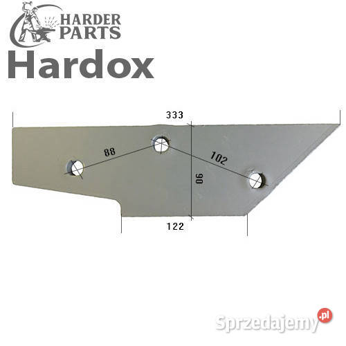 Płoza długa HARDOX 24061915L części do pługa