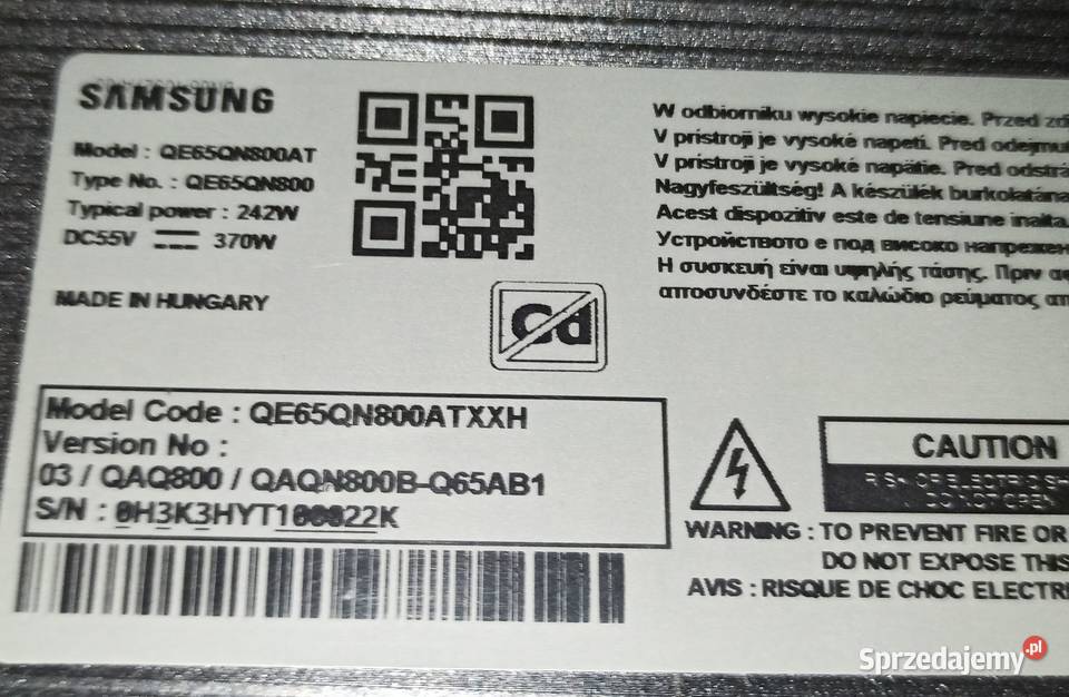 ONE CONNECT SAMSUNG SOC8001A QE65QN800AT śląskie Lędziny