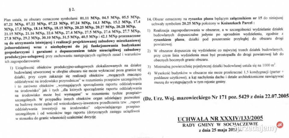 Działka budowlana Parcele Kożuszki Trojanowska asfalt Kożuszki-Parcel sprzedam