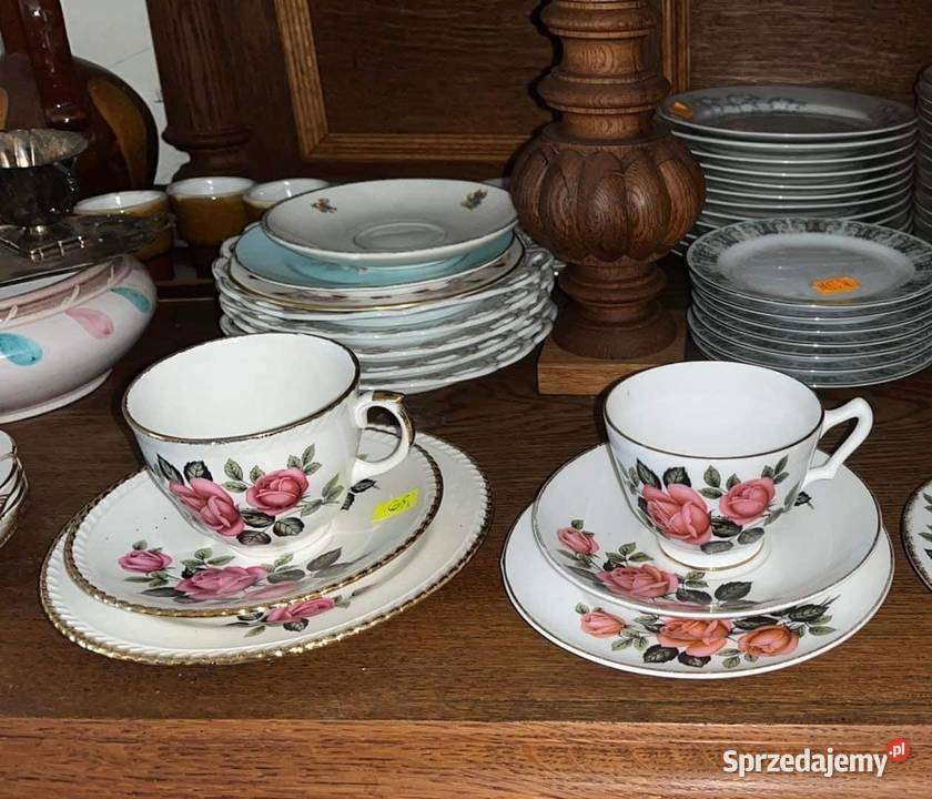 Śliczna filiżanka Z talerzykiem deserowym Pall Porcelana i szkło pomorskie Gdańsk