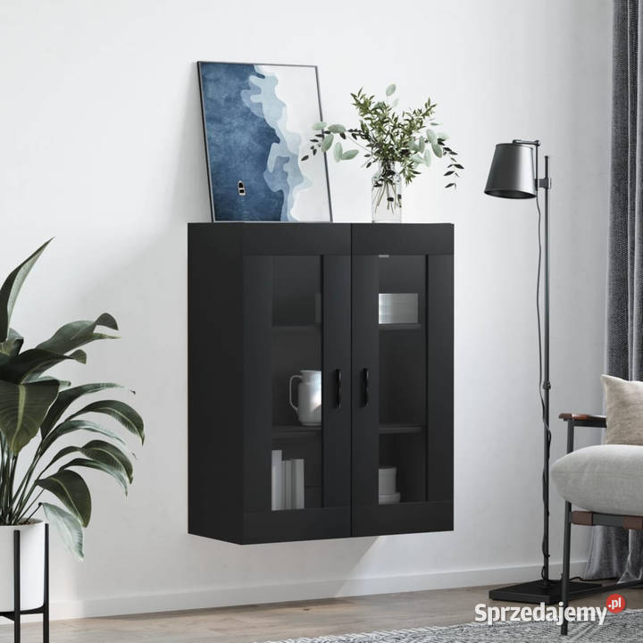Szafka wisząca czarna 695x34x90 WM828493 Warszawa