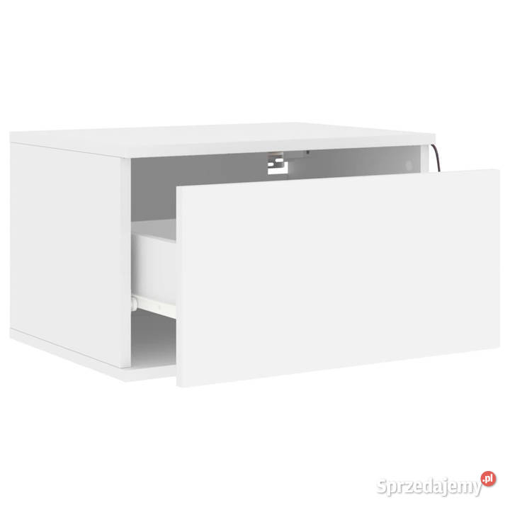 Wiszące szafki nocne z LED 2 białe WM836827 Warszawa