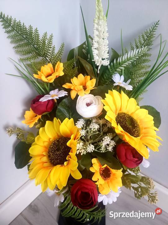 komplet nagrobny z słonecznikiem śląskie Psary