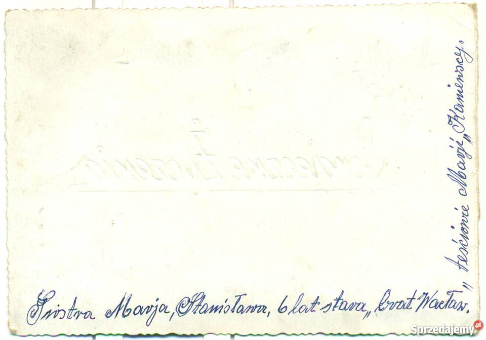 Stare zdjęcie pogrzeb dziecka niemowlaka trumna Ostrów Wielkopolski