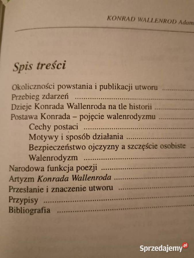 Konrad Wallenrod romantyzm analizy lektury Warszawa