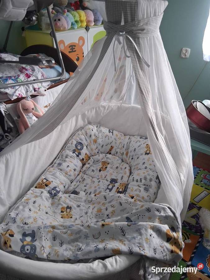 Wiklinowy kosz Mojżesza z baldachimem sprzedam