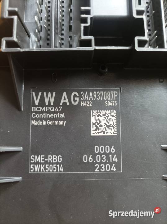 3AA937087P 5WK50514 Sterownik moduł VW Passat B7 Skoczów