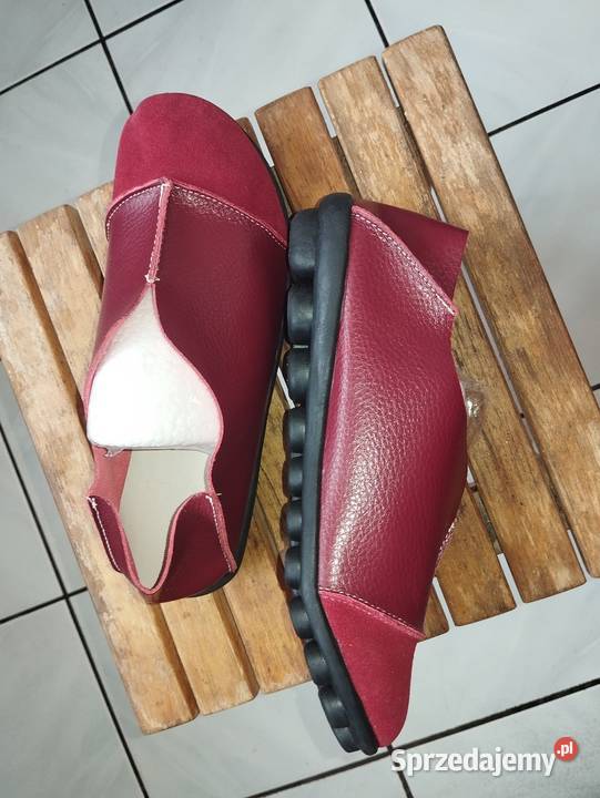 Modne Nowe skórzane damskie buty rozmiar 38 skóra Polkowice