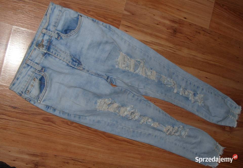 MISS RJ dżinsy z rozdarciami r34 efekt spranych 13 lat+ Rawicz