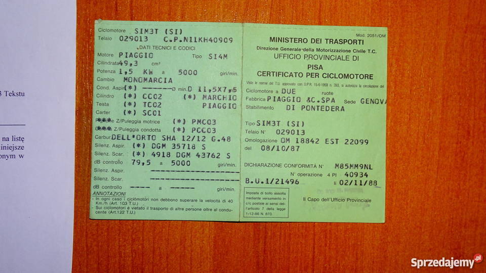 Piaggio Si Ciao PAPIERY Sokołów Podlaski sprzedam