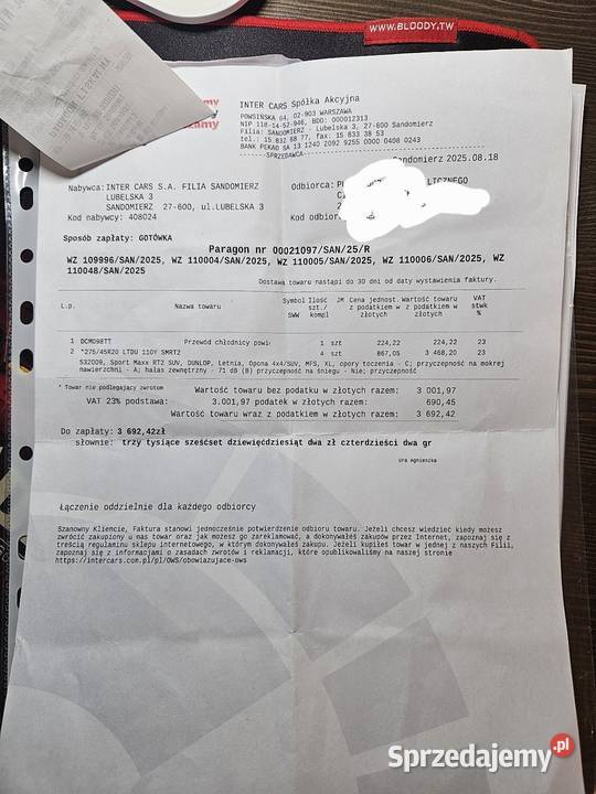 Opony Dunlop 2754520 lato prawie nowe 265 45 20 45 Samochodowe Błonie