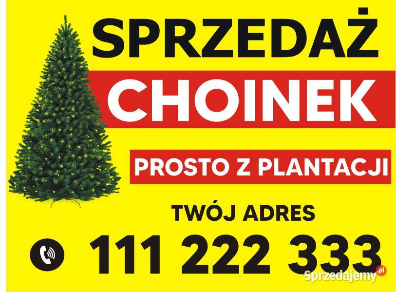 BANER SPRZEDAŻ CHOINEK SPRZEDAM CHOINKI wzory Warszawa
