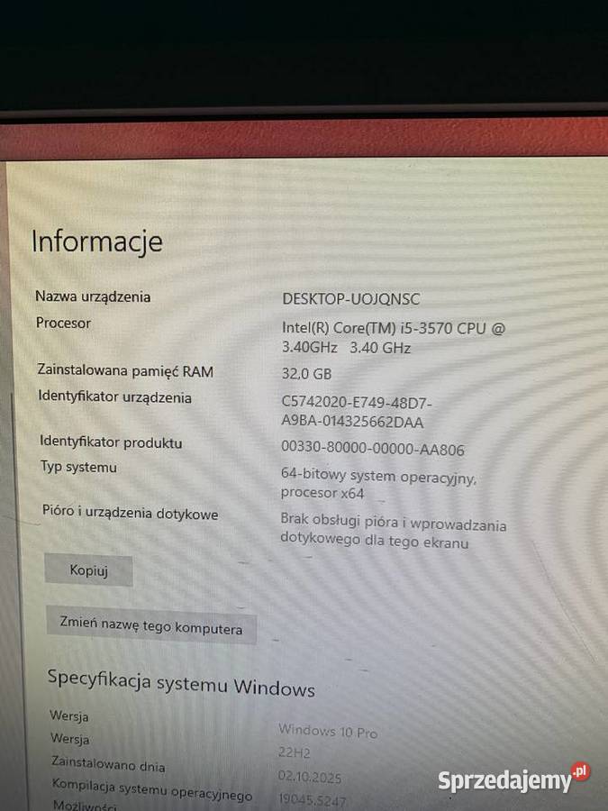 Sprzedam komputer z monitorem 1000 lubelskie Zamość