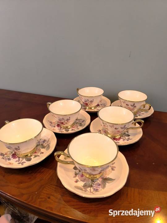 Piękny zestaw porcelany kawowo herbaciany 6