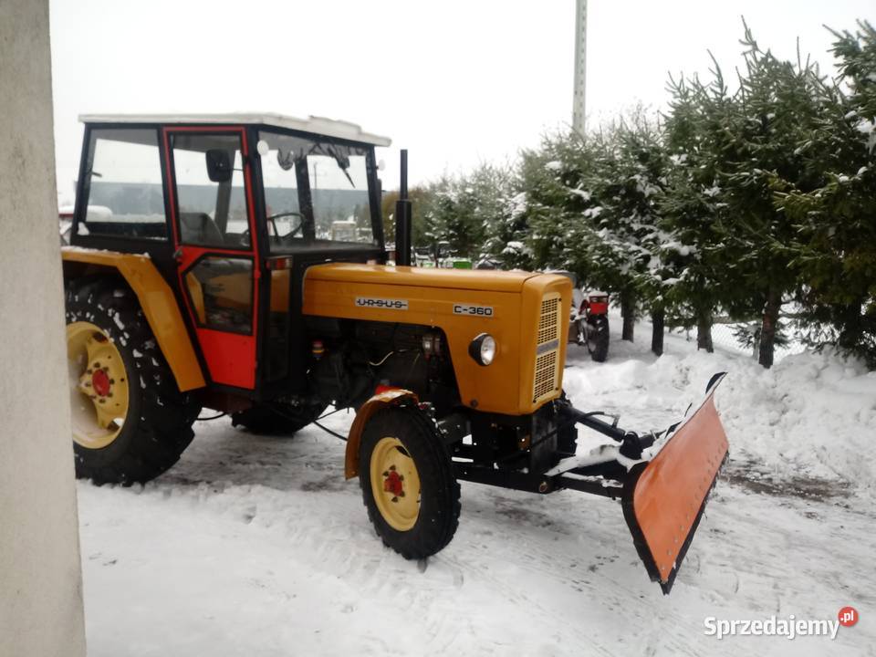 ZIMA ODŚNIEŻANIE akcja KOMUNALNY traktorek Ursus kujawsko-pomorskie Grudziądz