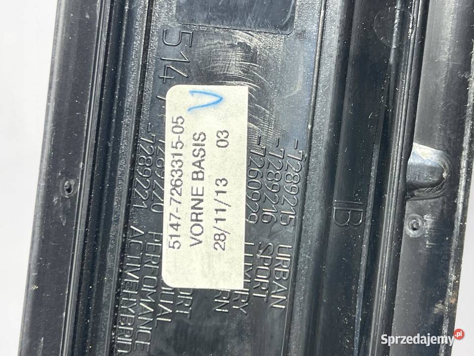 BMW F20 LISTWY PROGOWE NAKŁADKI KOMPLET PRZÓD sprzedam