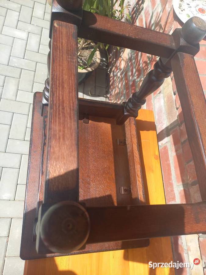 Stolik dębowy Kwietnik Stojak na kwiatek 559 Gawroniec