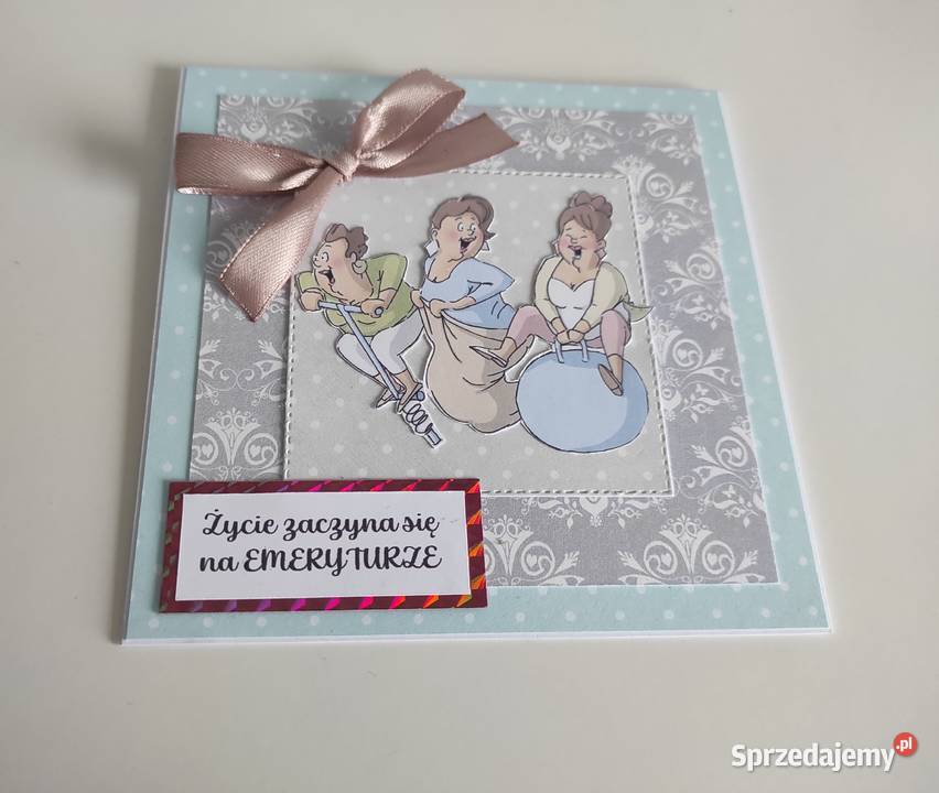 Kartka ręcznie robiona na odejście na emeryturę łódzkie Łódź