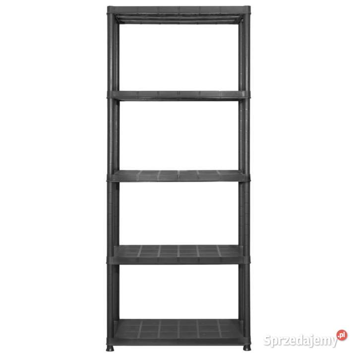 vidaXL Regał 5poziomowy czarny 284x38x170 mazowieckie Warszawa