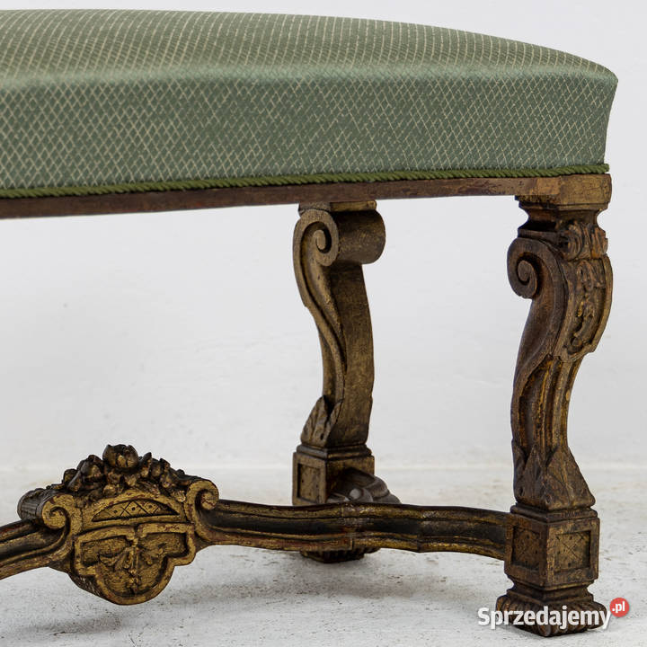 Taboret Ludwik XIV Francja II połowa XIX wieku Meble wielkopolskie Swarzędz