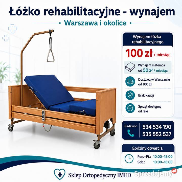 WYNAJEM SPRZĘTU REHABILITACYJNEGO WARSZAWA IMED Zdrowie i Uroda