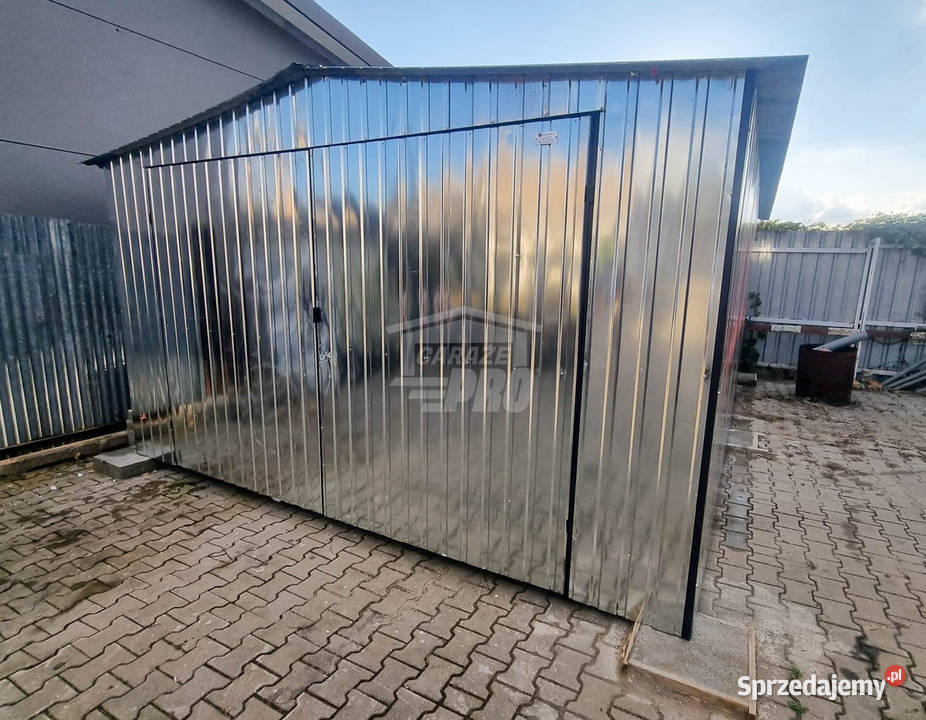 Garaż blaszny 5x6m brama dwuskrzydłowa ocynk Toruń