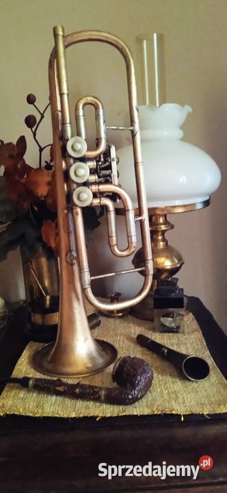 Stara mosiężna trąbka blaszane Muzyka Kraków sprzedam