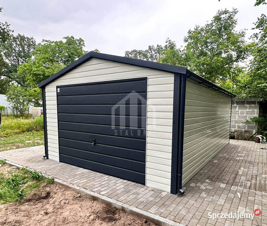Garaż blaszany 4x5m brama uchylna 2x okno drzwi Słupsk