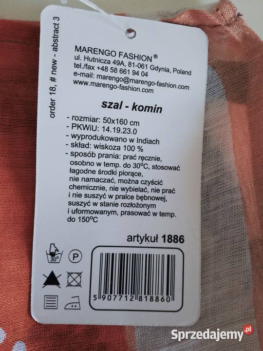 Nowy szal komin Marengo apaszka