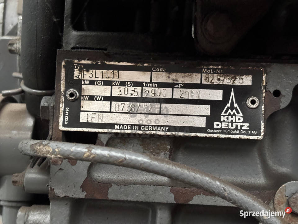 DEUTZ F3L 1011 F3L1011 Silnik wielkopolskie Jastrzębniki