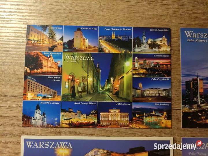 Pocztówki Warszawa Pałac Kultury 4 sztuki Rzeszów sprzedam
