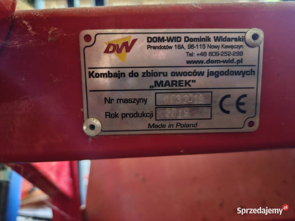 Kombajn połówkowy do porzeczek aronii malin Komarówka Podlaska