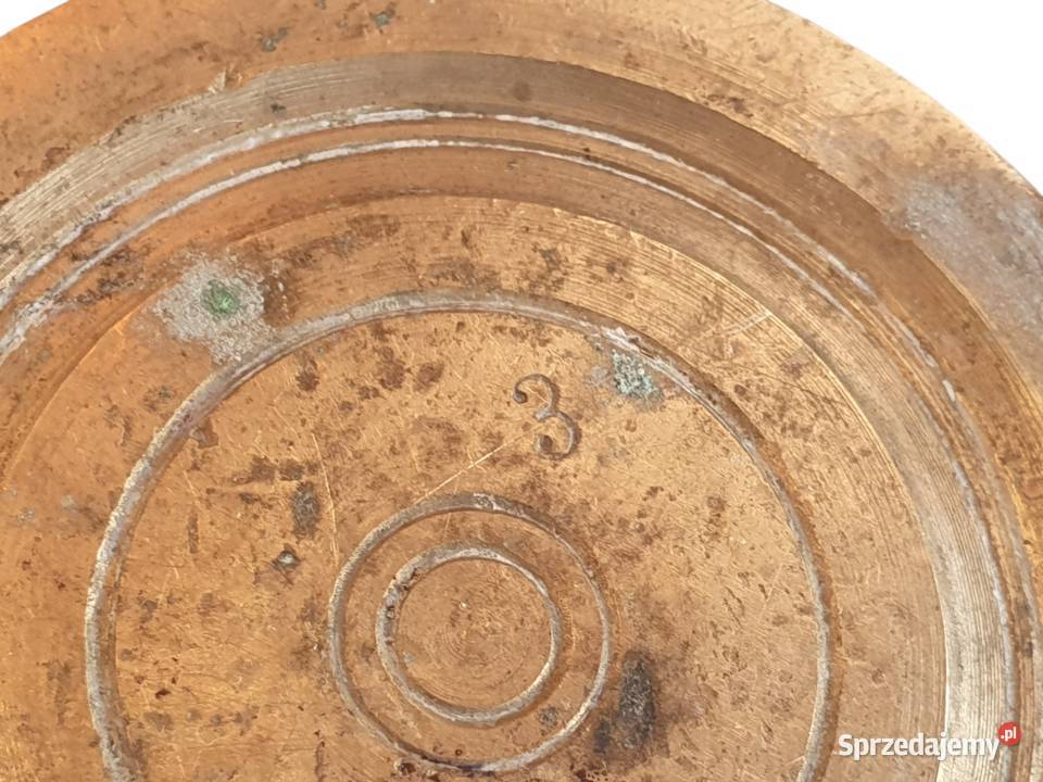 Stary mosiężny moździerz kuchenny sygnowany lata Cieszyn